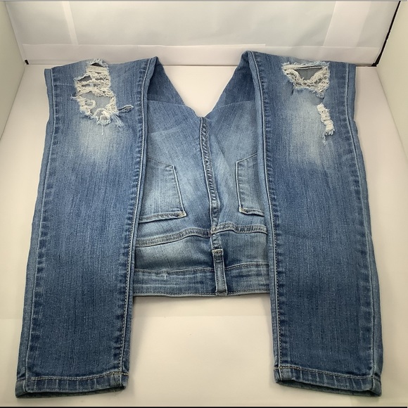 Cello Jeans Distressed Skinny Blue Jeans 5 - Picture 5 of 7